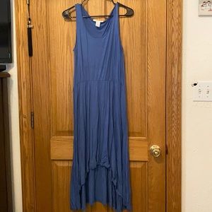 Medium blue hi-low dress